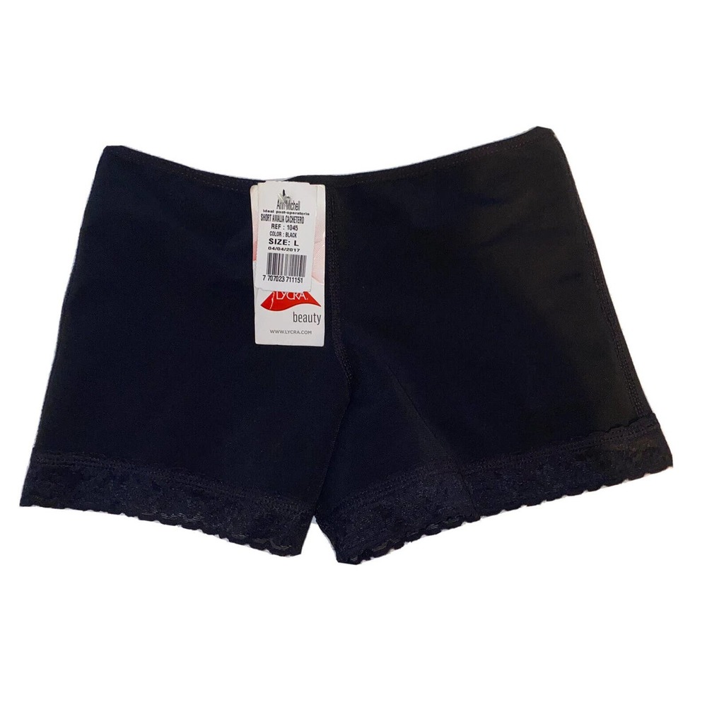 Ann Michell by Lycra Amalia Short Cachetero Size‎ Large Black Booty Buttocks